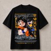 Dragon Ball Goku Manga Action T-Shirt - Black
