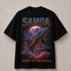 Samoa Spirit of the Ocean Whale T-Shirt - Black