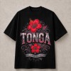 Tonga Island Beauty Hibiscus T-Shirt - Black