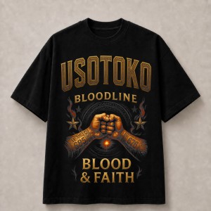 Uso Toko 685 676 Blood and Faith T-Shirt - Black