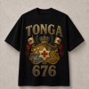 Tonga 676 Gold Royal Crest T-Shirt - Black
