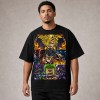 One Piece Sanji Luffy Zoro Three Panels T-Shirt - Black