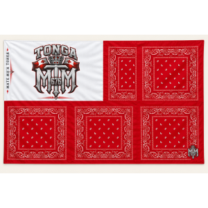 Mate Ma'a Tonga MTM 676 Red Bandana Flag