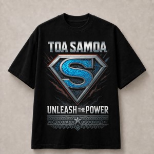 Toa Samoa Unleash the Power T-Shirt - Black