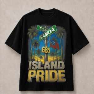 Toa Samoa 685 Island Pride T-Shirt - Black