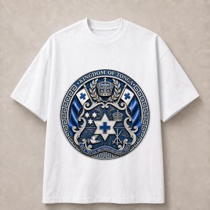Kingdom of Tonga Blue Royal Crest T-Shirt - White