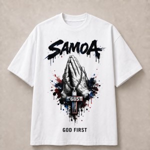 Samoa God First 685 Prayer T-Shirt - White