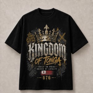 Kingdom of Tonga Built on Pride 676 T-Shirt - Black