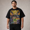 One Piece Sanji Luffy Zoro Three Panels T-Shirt - Black