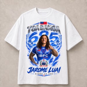 Toa Samoa Jarome Luai 685 T-Shirt - White