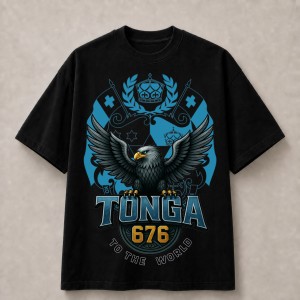 Tonga 676 Eagle To The World T-Shirt - Black