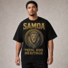 Samoa Pride and Heritage Lion T-Shirt - Black