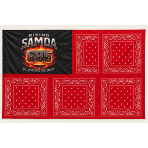 Samoa 685 Flaming Glory Red Bandana Flag