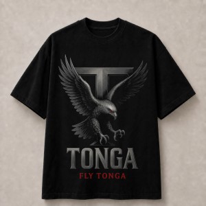 Tonga Fly Tonga Eagle T-Shirt - Black