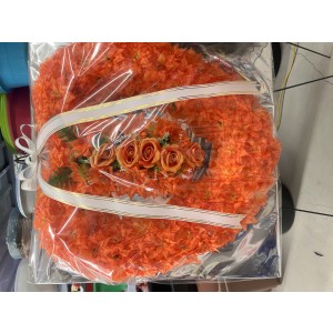  Orange Heart with Roses