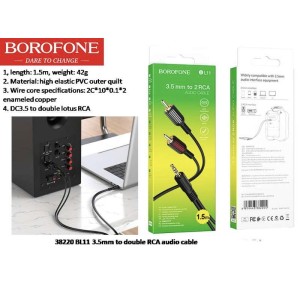 3.5mm to double RCA audio cable