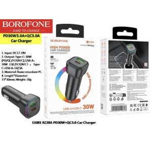 PD 30W+QC3.0 car charger