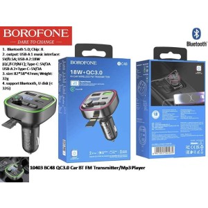 QC3.0 car BT FM transmitter/mp3 player