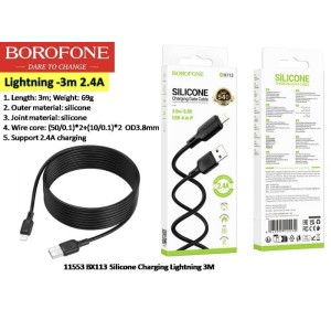 silicone charging lightning 3m