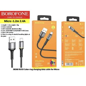 color ring charging data cable for micro