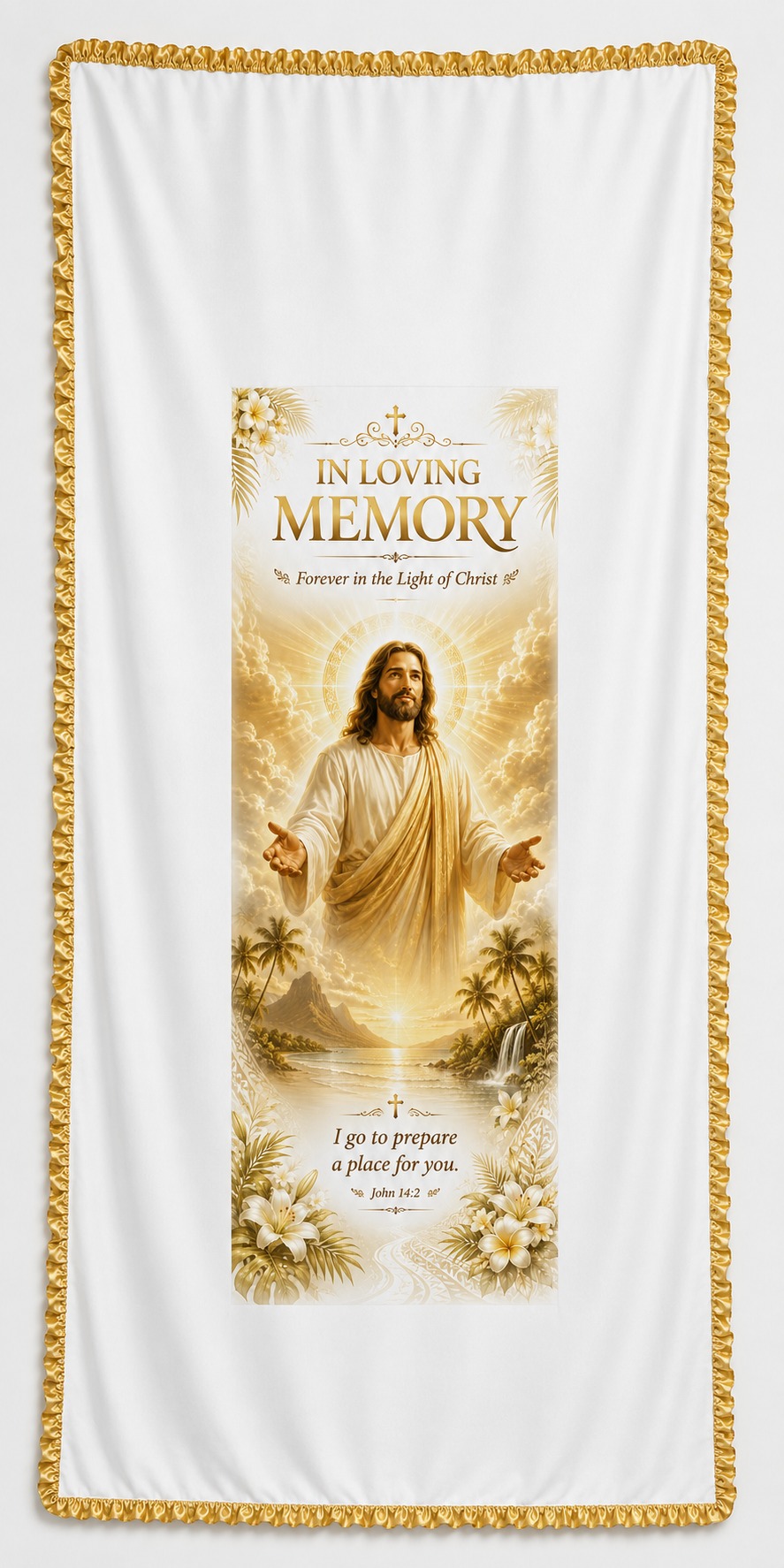 Gold Island In Loving Memory Memorial Cloth