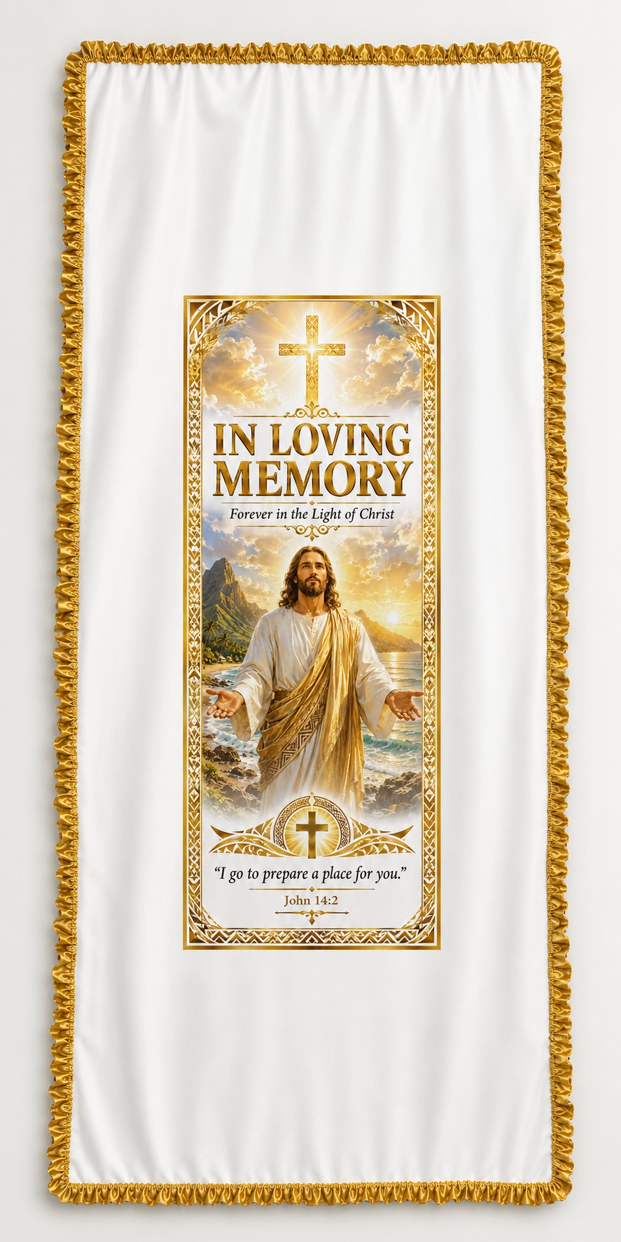 Gold In Loving Memory Memorial Cloth